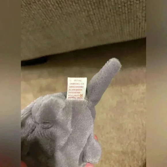 Ty Original Beanie Baby Babies Tank Armadillo 9 Line Shell 4031 Retired 1995 - Picture 4 of 4